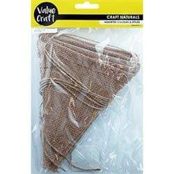 AussieSuperStore Art & Craft Essentials Jute Bunting Flags Jute Bunting Flags | Jute Bunting | Party Bunting 9331468050162 VJY270